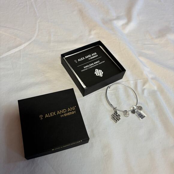 NWT Alex + Ani silver bracelet. (+)energy.  Endless knot - Picture 5 of 5